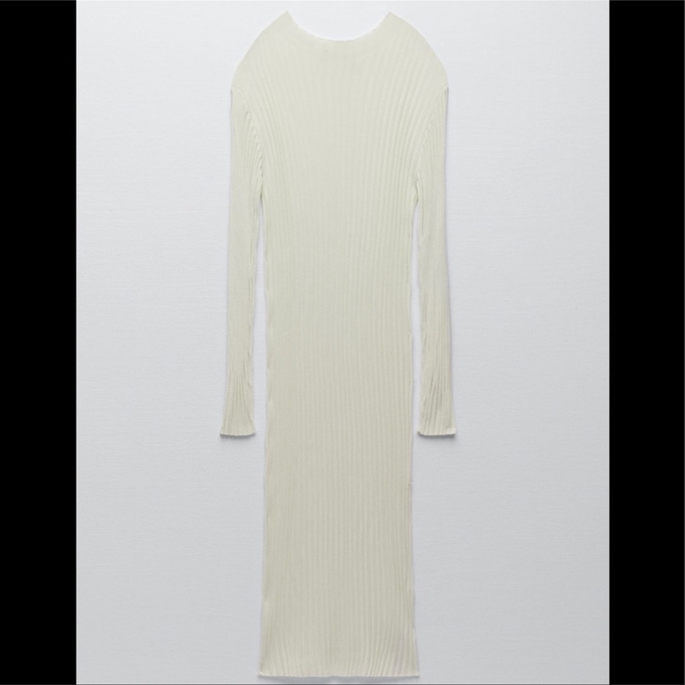 NEW Zara limited edition transparent green dress midi - Picture 4 of 9